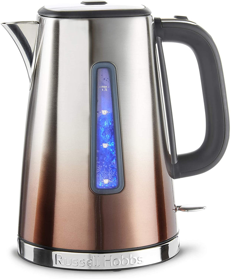 Russell Hobbs 25113 Eclipse Polished Stainless Steel and Copper Sunset Ombre Electric Kettle, 3000 W, 1.7 Litre