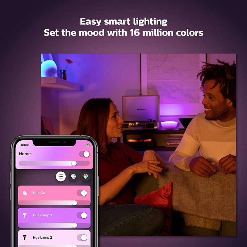 Philips Hue Go 2.0 White & Colour Ambiance Smart Portable Light with Bluetooth, Works with Alexa and Google Assistant [Energy Class A]