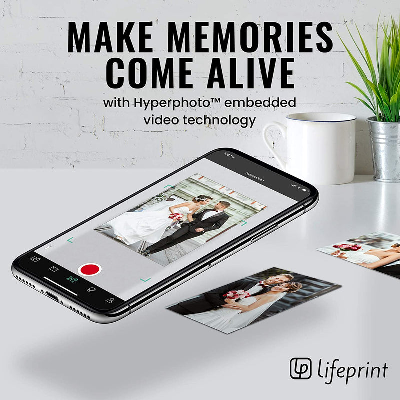 Lifeprint 2x3 Portable Photo and Video Printer for iOS and Android devices. Make Your Photos Come To Life w/Augmented Reality - White
