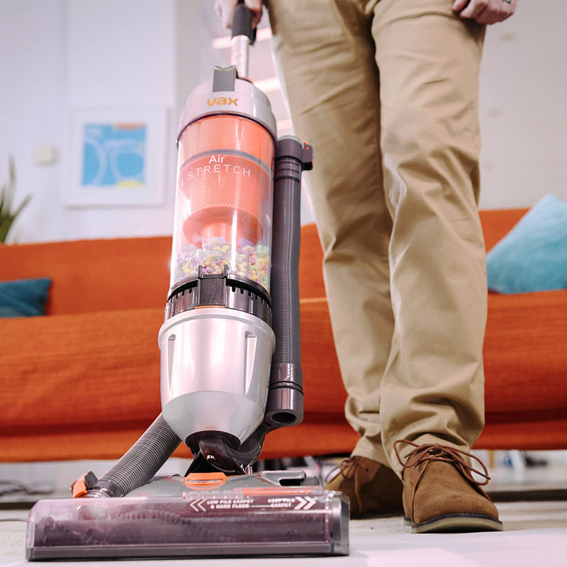 Vax Air Stretch Upright Vacuum Cleaner | Over 17m Reach | Powerful, Multi-cyclonic, with No Loss of Suction | Lightweight - U85-AS-Be [Energy Class A]