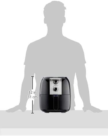 Morphy Richards 480003 Health - Air Fryer, Plastic, 1400 W, 3 Liters, Black
