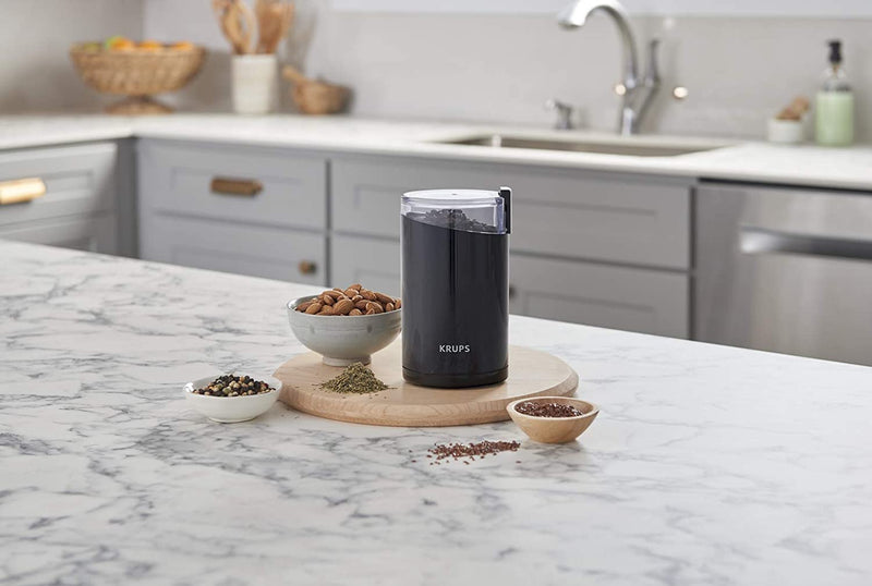 Krups Coffee mill F203438 Electric, Coffee, Nuts and spice grinder, One touch button, Black [Energy Class A]