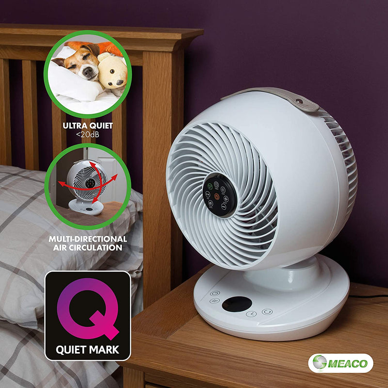 Meaco 650 Cooling Fan - Small, Silent Desk Fan for Bedrooms, Desktops and Offices that is Portable, Oscillating and Remote Controlled