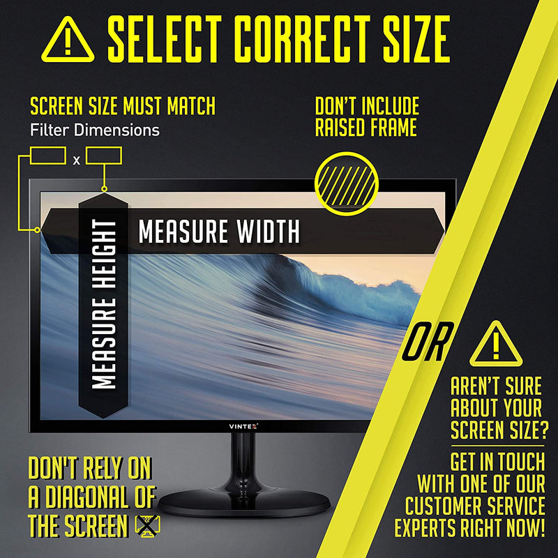 23.6 Inch Smart Computer Privacy Screen Filter for Widescreen PC Monitor - Anti-Glare - Anti-Scratch Protector Film for Data Confidentiality