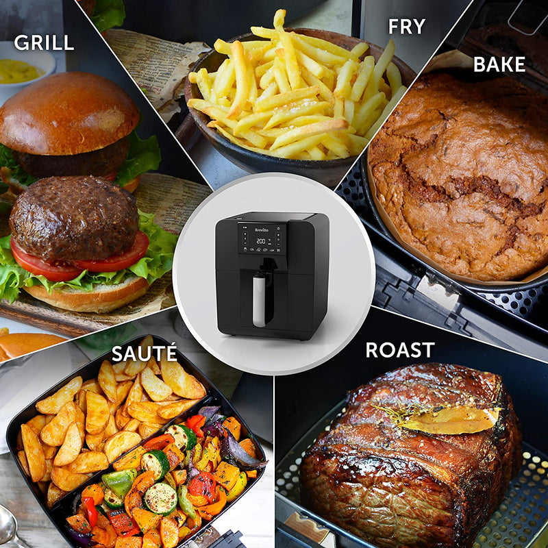 Breville Halo Air Fryer, Digital Air Fryer Oven, 5.5 Litre, Fry, Bake, Roast and Grill, Black [VDF126]