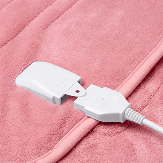CozyMate Heated Throw - Luxurious Electric Blanket - Large 160x130cm with 9 Heat Settings and Timer, Machine Washable with Digital Controller, Pink