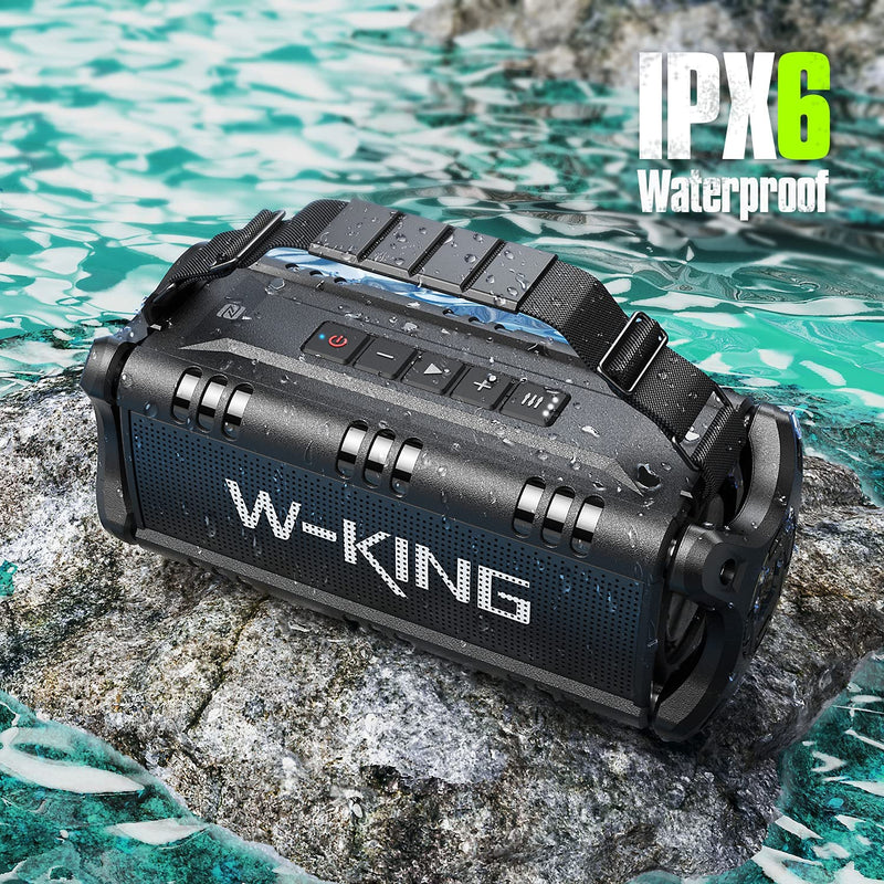 W-KING 50W Portable Bluetooth 5.0 Speaker Loud, IPX6 Waterproof Outdoor with 8000mAh Battery, Bass