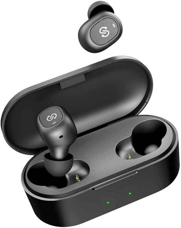True Wireless Earbuds, SoundPEATS TrueFree+ 5.0 Bluetooth Earphone In-ear Stereo Headphone Built-in Mic with Binaural Calls, Automatic One-Step Pairing, Total 35 Hrs Playtime, Noise Isolation