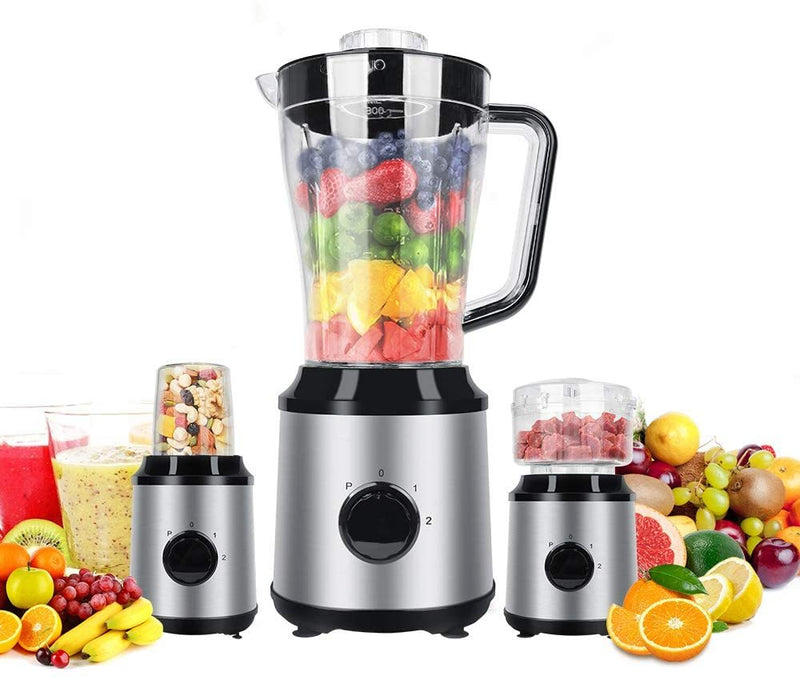 Tanbaby blender and food processor combo with 350W powerful motor,stainless steel body and blade, BPA-Free material