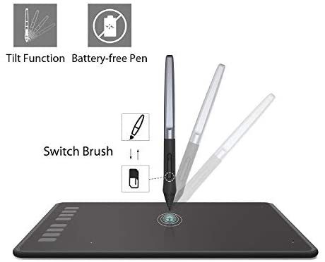 Tilt Support and New Battery-Free Pen: 60 levels of tilt recognition in every direction
