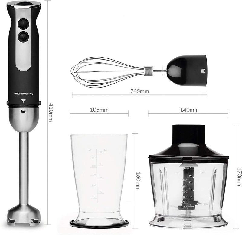 All of the hand blender attachments are dishwasher-safe to make cleaning another easy task.