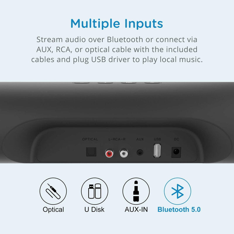 Dual Wired & Wireless Installations: Stream audio over Bluetooth 4.2 from up to 33 ft / 10 m or wired connection including AUX, RCA, or optical with the included cables.