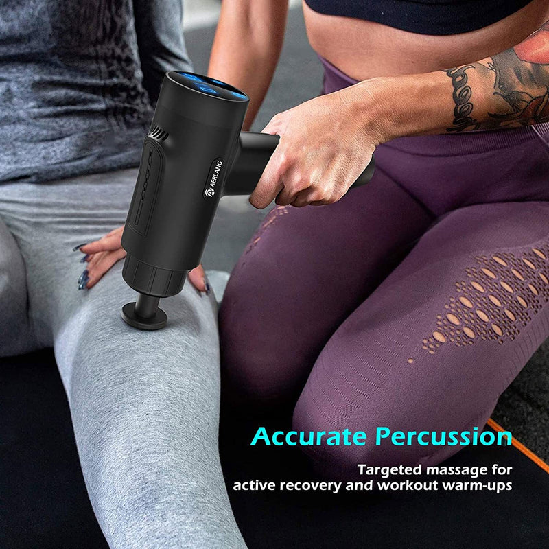 [Super Motor + Advanced Noise Reduction Technology]: Our hand held percussion massager is equipped with unique gliding technology