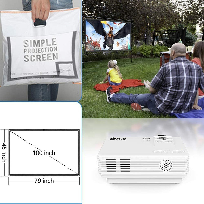 This portable, foldable, anti-wrinkle and easy to wash 100 inch projection screen is perfect for watching outdoor football games, it must be at night or in a dark environment.