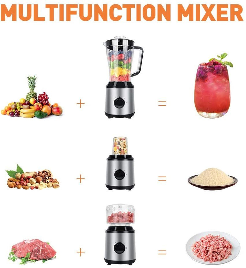 Speed 1 for vegetables and berries, speed 2 for fruits and nuts, pulse function for ice crushing. Just choose the mode you need and then get a cup of delicious drink.