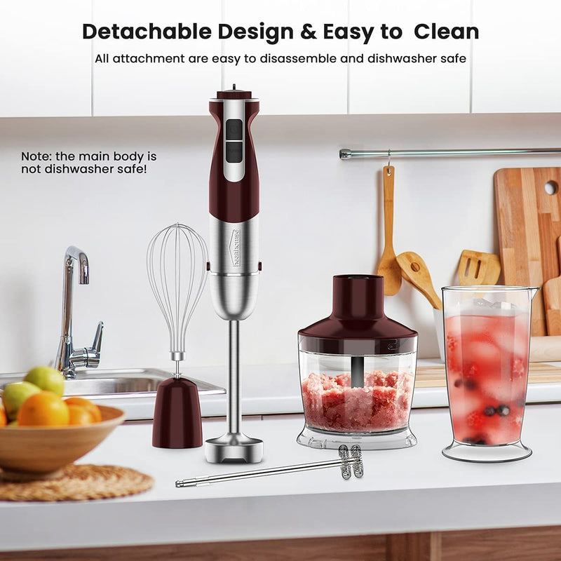 The food blender with durable 4 stainless steel blades can blend the hardest foods compare with the other 2 blades blenders, anti-adhesion, stronger corrosion resistance which mixing more efficient, evenly, and smoothly