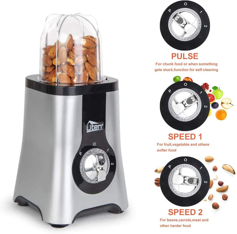 Professional Blender: 220 Watts high-torque power base, rev up to 22,000 RPM and allow you to crush ice faster and blend ingredients smoother than other blenders.