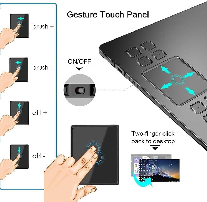 8 Shortcut Keys and 1 Touch Panel: There are 8 customizable hotkeys and 1 touch panel on the side make work flow quicker and easier