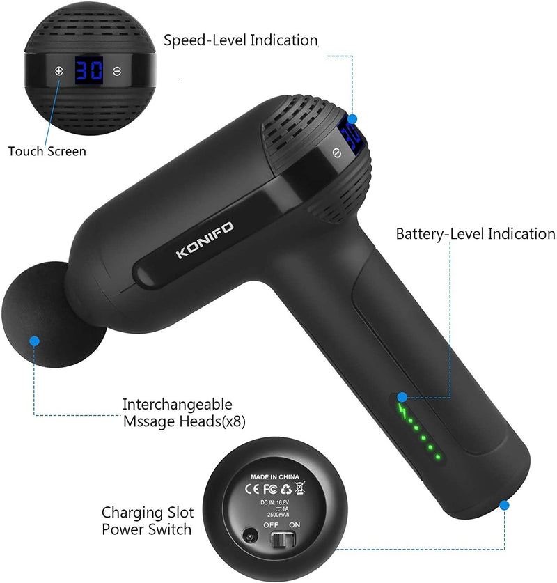 Long Working Time and Quick Charge: This cordless massager is equipped with 2500 mAh high-quality rechargeable lithium battery which can last up to 5-8 hours after a full charge