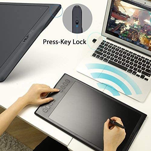 2.4 GHz Wireless Connection: Q11K drawing tablet allows to work cable-free due to the built-in 2500 mAh Lithium-ion battery