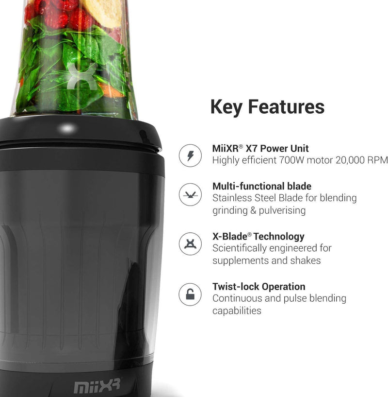 X7’s intuitive twist-activation for pulse and continuous blends makes for quick-and-easy smoothies and shakes.