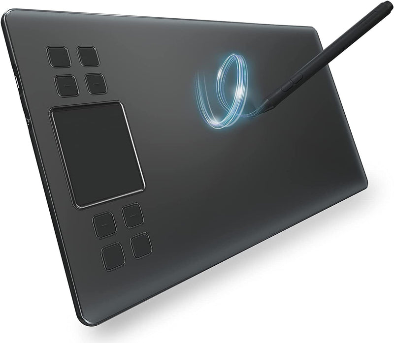 Graphic Tablet A50 with Ultra Large Drawing Area: The drawing area of graphics tablet VEIKK A50 is 10 x 6 inches, the bigger space allows you to use your whole arm and full range of motion to draw and be more expressive.