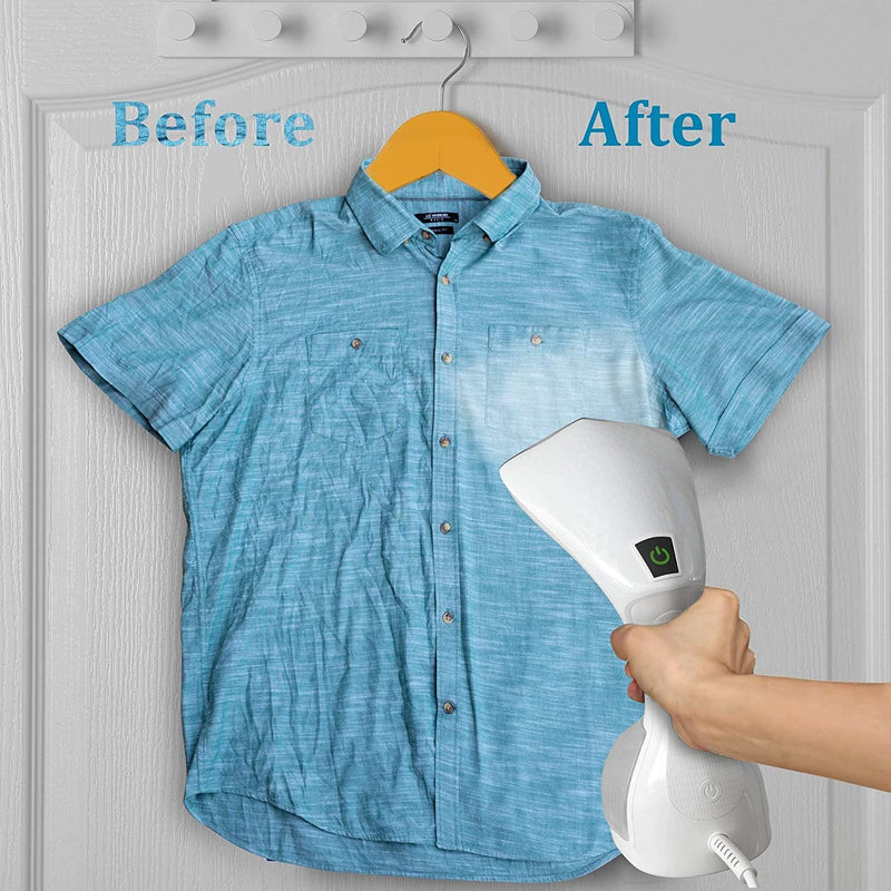 SAFE - Automatic shut-off will ensure the garment steamer handheld version will switch to Idle mode after a period of 8 minutes and automatically shut-off if not used.
