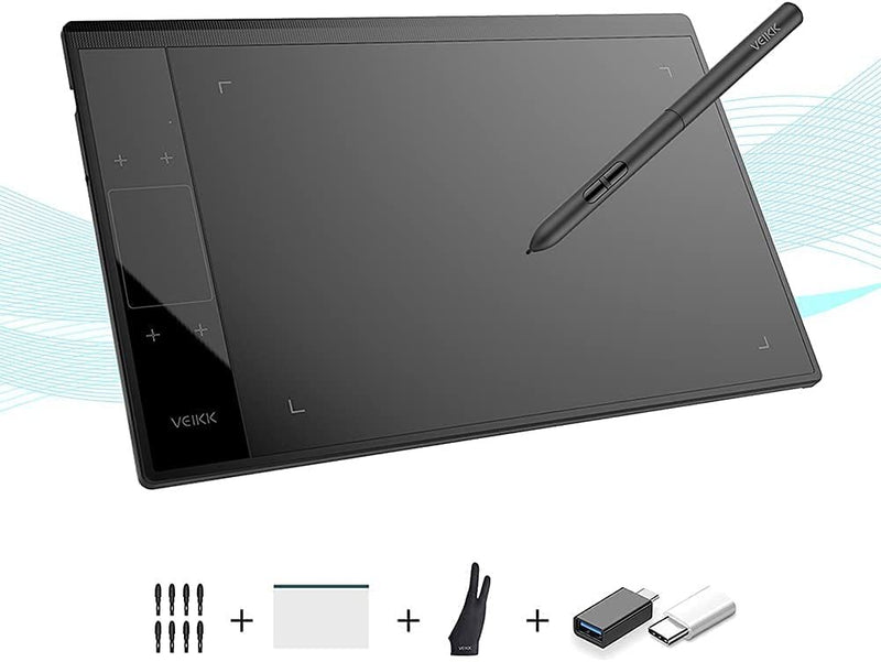 VEIKK A30 drawing tablet can be used for drawing, design, online education, E-signature, as well as photo/video editing etc
